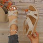 Platform Sandals for Women - Adjustable Criss-Cross Straps with Arch Support