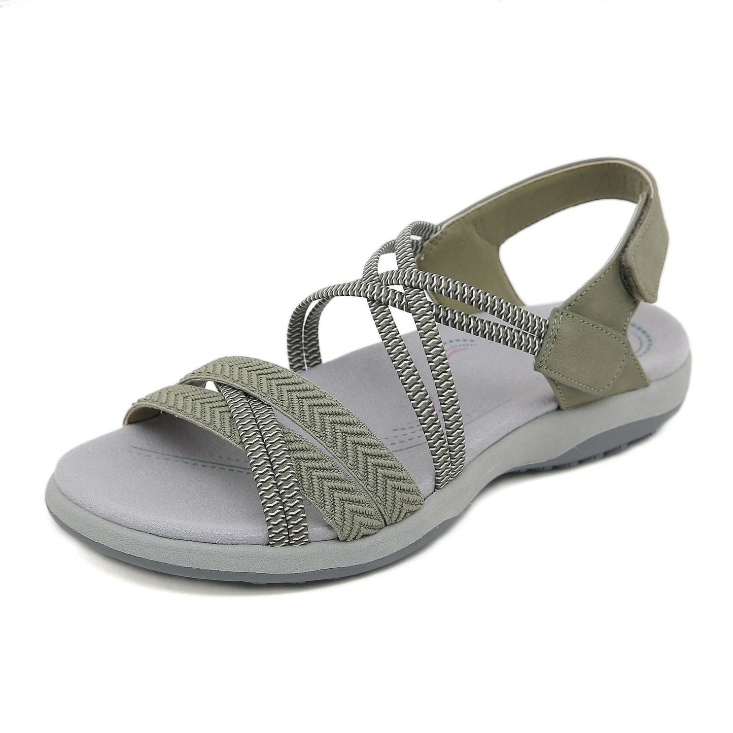 Elastic Sport Sandals for Women, Stretchy Velcro Athletic Walking Slides