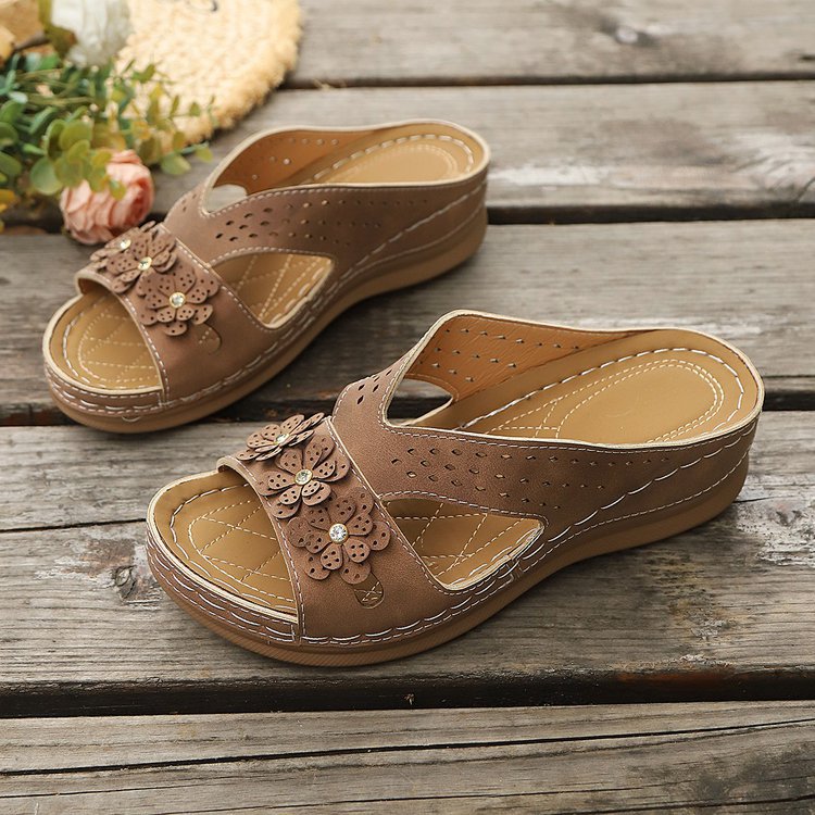 Lightweight Wedge Slide Sandals for Women - Comfortable Platform Summer Slippers