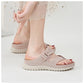 Sport Platform Sandals for Women, Ventilated Cutout Summer Walking Slides