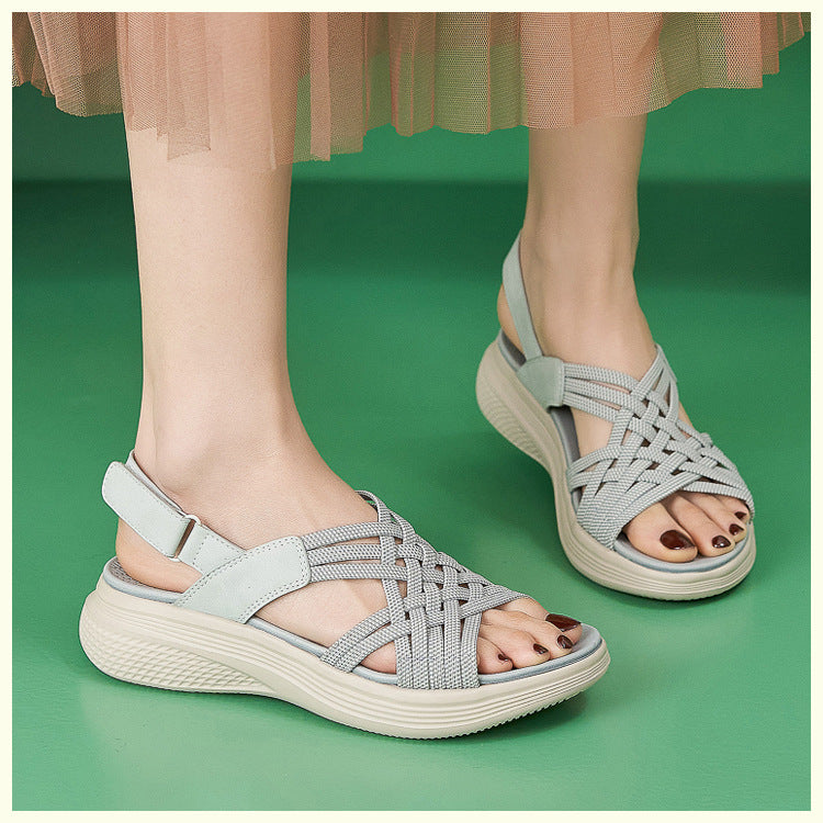 Chunky Sandals for Women, Elastic Band MD Outsole Lightweight Summer Slides