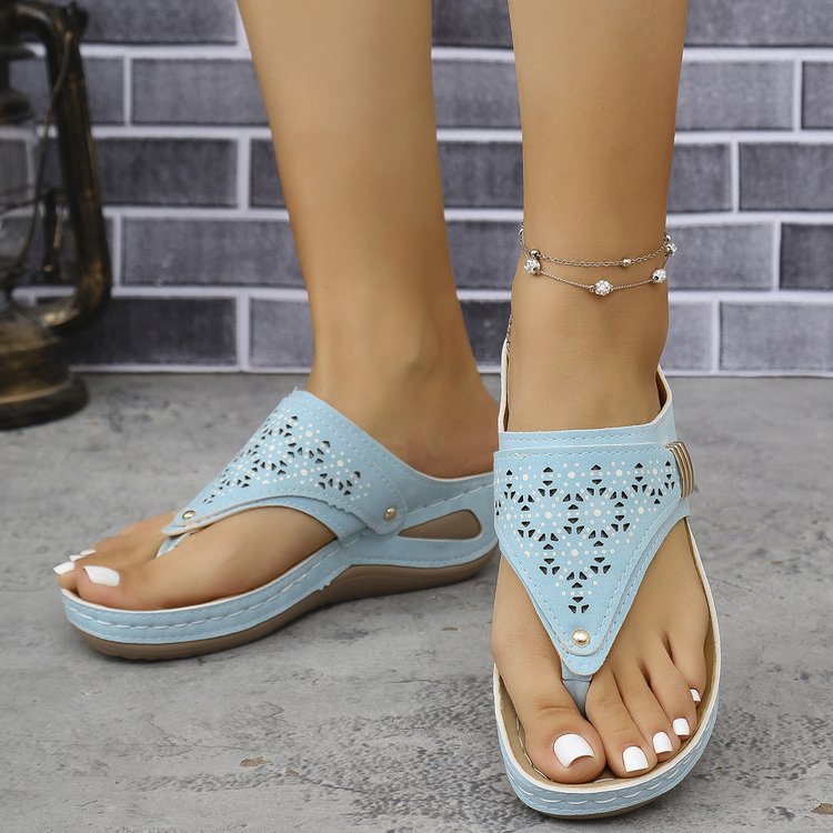 Platform Sandals for Women - Comfortable Wedge Flip Flops
