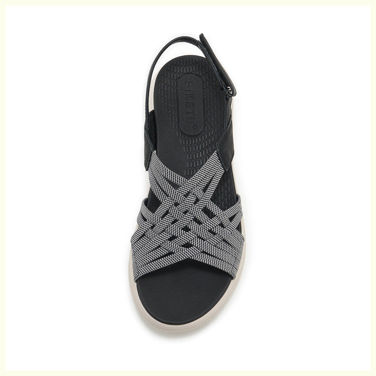 Chunky Sandals for Women, Elastic Band MD Outsole Lightweight Summer Slides