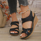 Platform Sandals for Women - Adjustable Criss-Cross Straps with Arch Support
