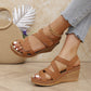 Platform Sandals for Women - Adjustable Criss-Cross Straps with Arch Support