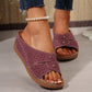 Comfortable Wedge Shoes for Women - Breathable Lightweight Summer Slides