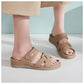 Plus Size Sport Sandals for Women, Plaid Thick Sole Casual Walking Slides