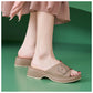 Metallic Wedge Sandals for Women, Anti-Slip Beach Summer Slides