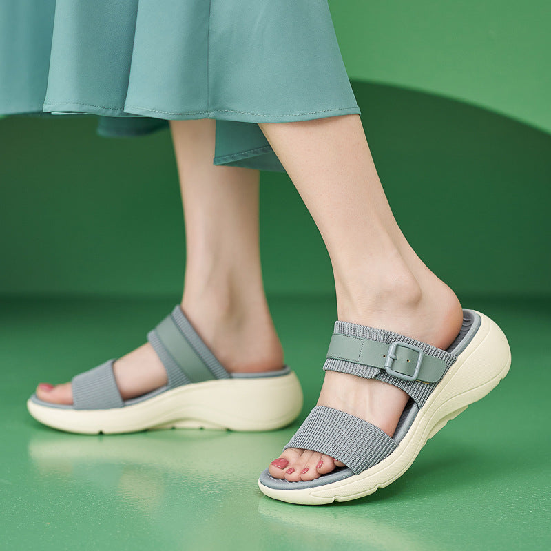 Sport Flip Flops for Women, Thick-Soled Non-Slip Lightweight Summer Slides