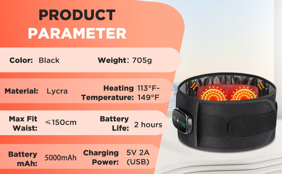 Red Light Therapy Heating Massage Belt