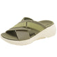 Walking Sandals for Women, Thick-Soled Velcro Sport Comfort Slides