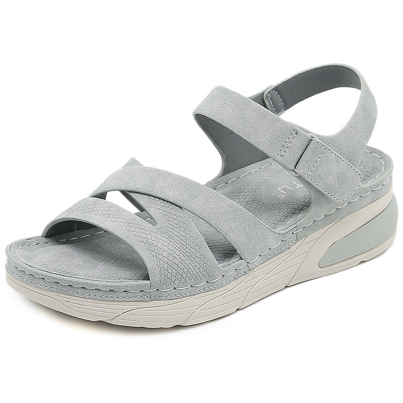 Sport Sandals for Women, Chunky Sole Hook-and-Loop Lightweight Summer Slides