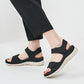 Platform Beach Sandals for Women, Cutout Hook-and-Loop Summer Slides