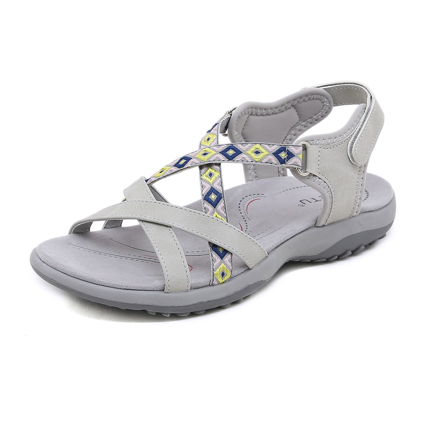 Flat Sport Sandals for Women, Athletic Comfort Durable All-Day Walking Shoes