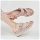 Sport Platform Sandals for Women, Ventilated Cutout Summer Walking Slides