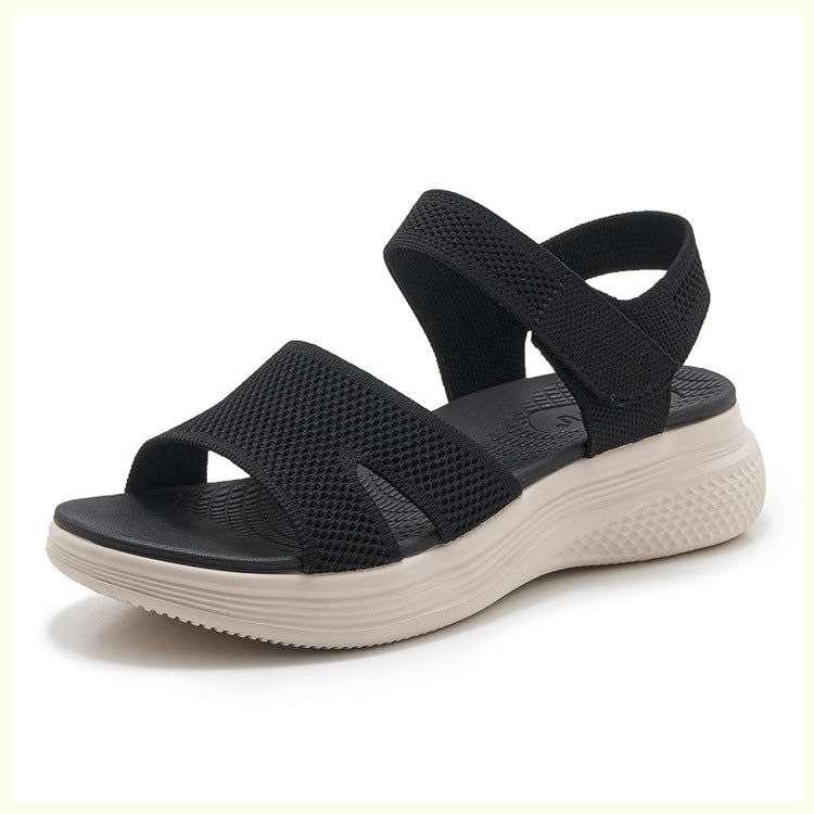 Chunky Platform Sandals for Women, Summer Beach Slides with Thick Sole