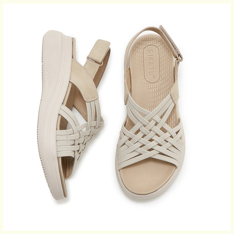 Chunky Sandals for Women, Elastic Band MD Outsole Lightweight Summer Slides