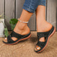 Cutout Wedge Sandals for Women - Comfortable Platform Summer Slides