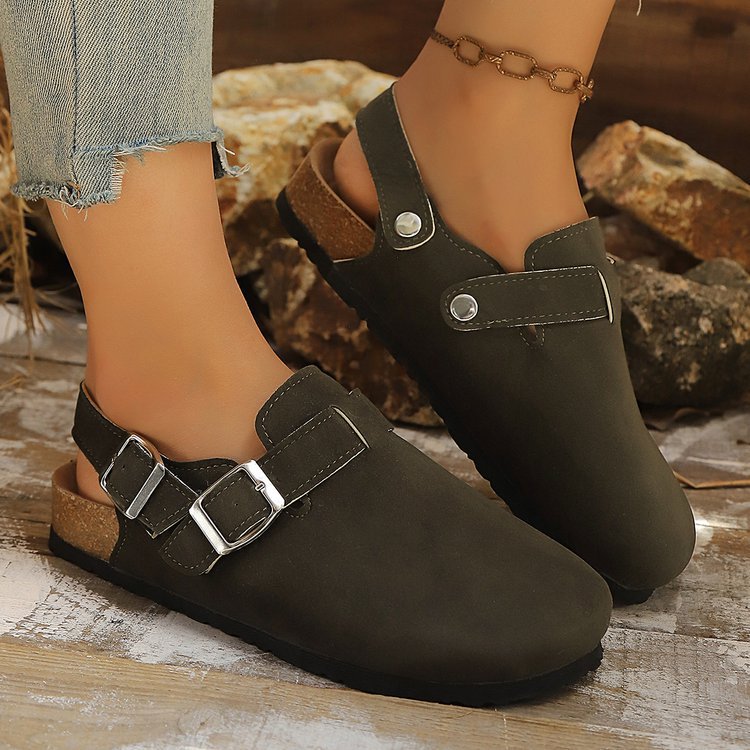 Closed-Toe Sandals for Women - Comfortable Back Strap Clogs with Arch Support