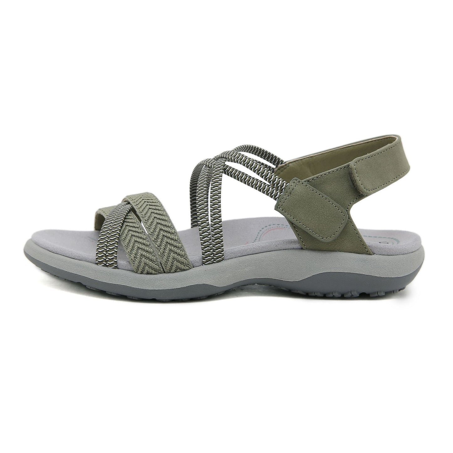 Elastic Sport Sandals for Women, Stretchy Velcro Athletic Walking Slides