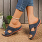 Cutout Wedge Sandals for Women - Comfortable Platform Summer Slides
