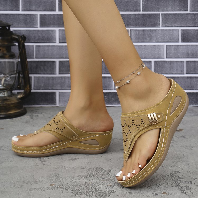 Platform Sandals for Women - Comfortable Wedge Flip Flops