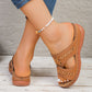 Cutout Wedge Sandals for Women - Comfortable Platform Summer Slides