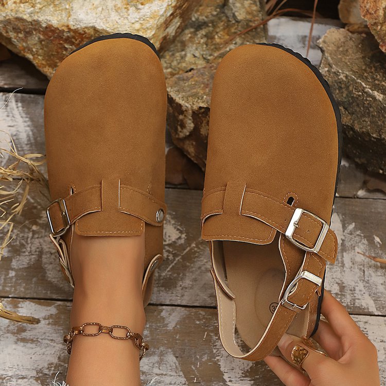 Closed-Toe Sandals for Women - Comfortable Back Strap Clogs with Arch Support