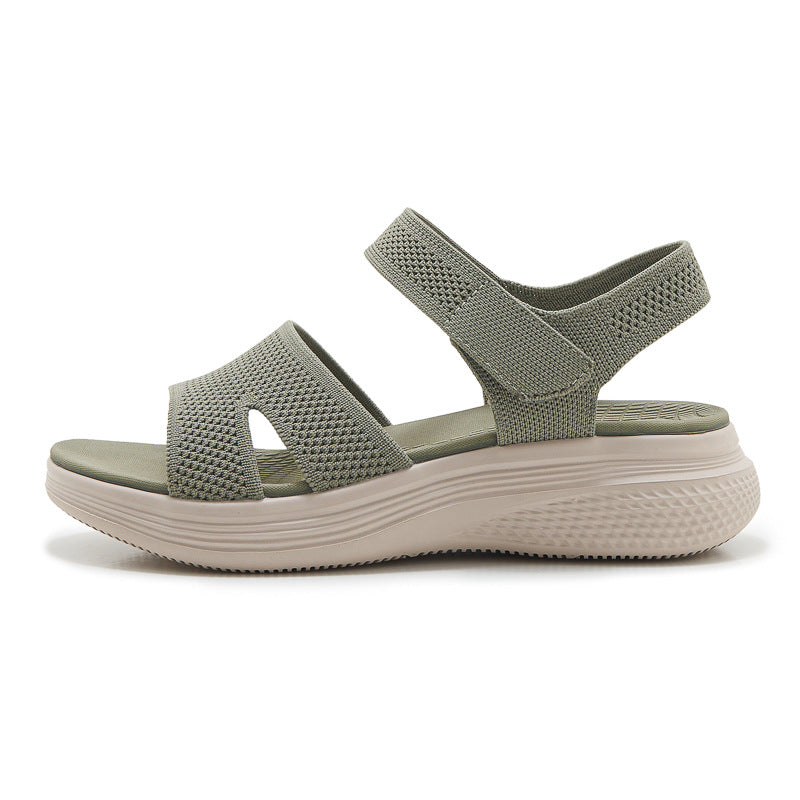 Chunky Platform Sandals for Women, Summer Beach Slides with Thick Sole