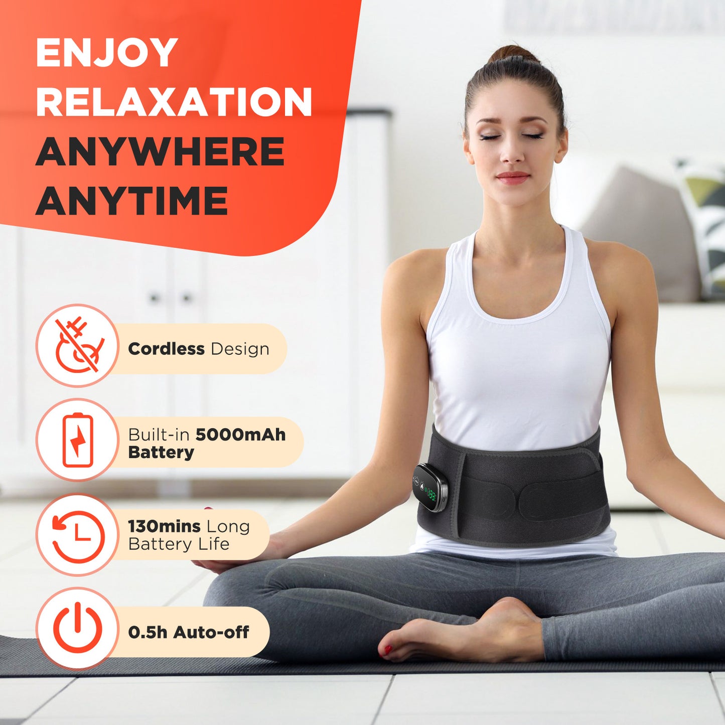 Red Light Therapy Heating Massage Belt