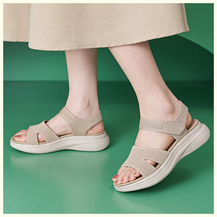 Chunky Platform Sandals for Women, Summer Beach Slides with Thick Sole