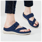 Sport Platform Sandals for Women, Ventilated Cutout Summer Walking Slides