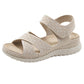 Cutout Platform Sandals for Women, Hook-and-Loop Orthopedic Walking Slides