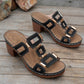Chunky Heel Slide Sandals for Women - Lightweight Platform Summer Slippers