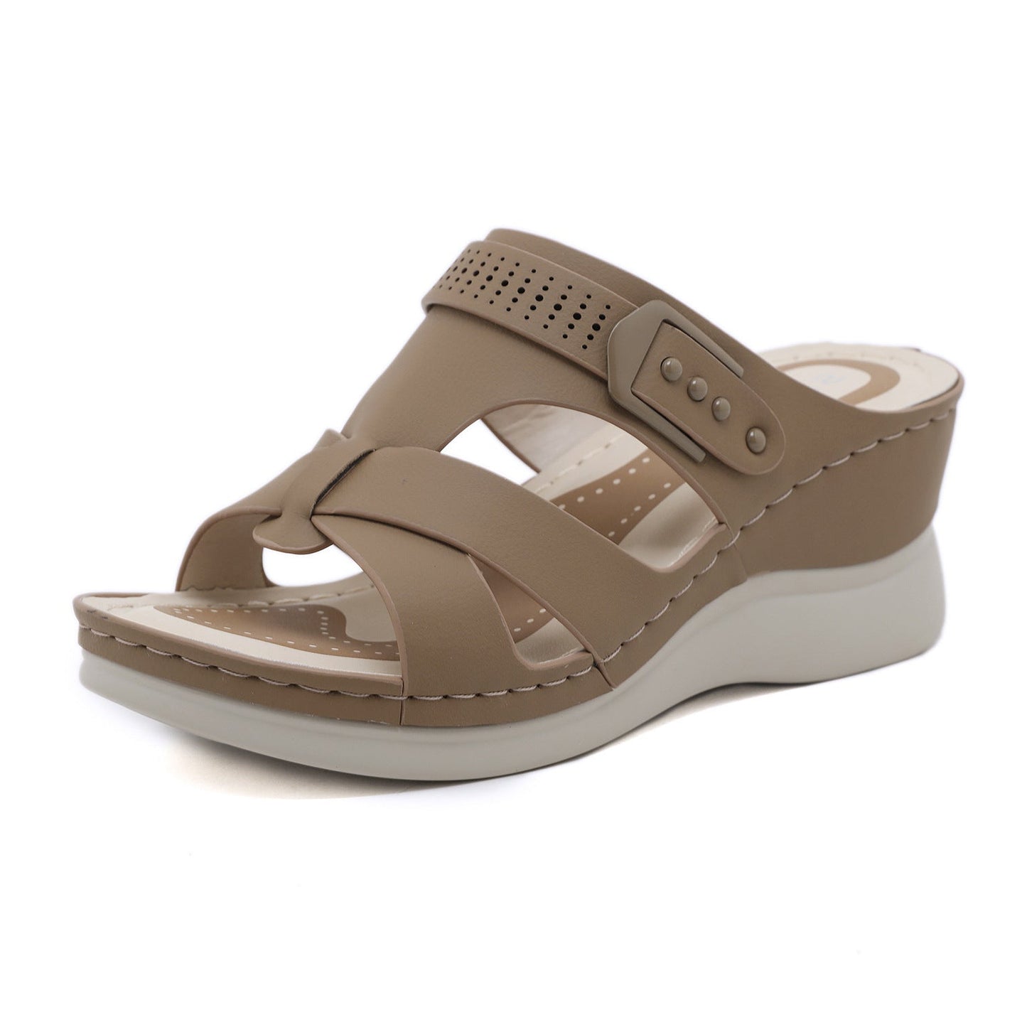 Wedge Sandals for Women, Casual Comfort Open Toe Summer Slides