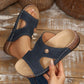 Cork Wedge Slide Sandals for Women - Lightweight Retro Platform Slippers