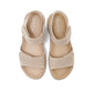 Platform Beach Sandals for Women, Cutout Hook-and-Loop Summer Slides