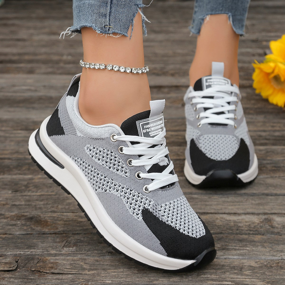 Walking Shoes for Women - Breathable Mesh Sneakers with Arch Support