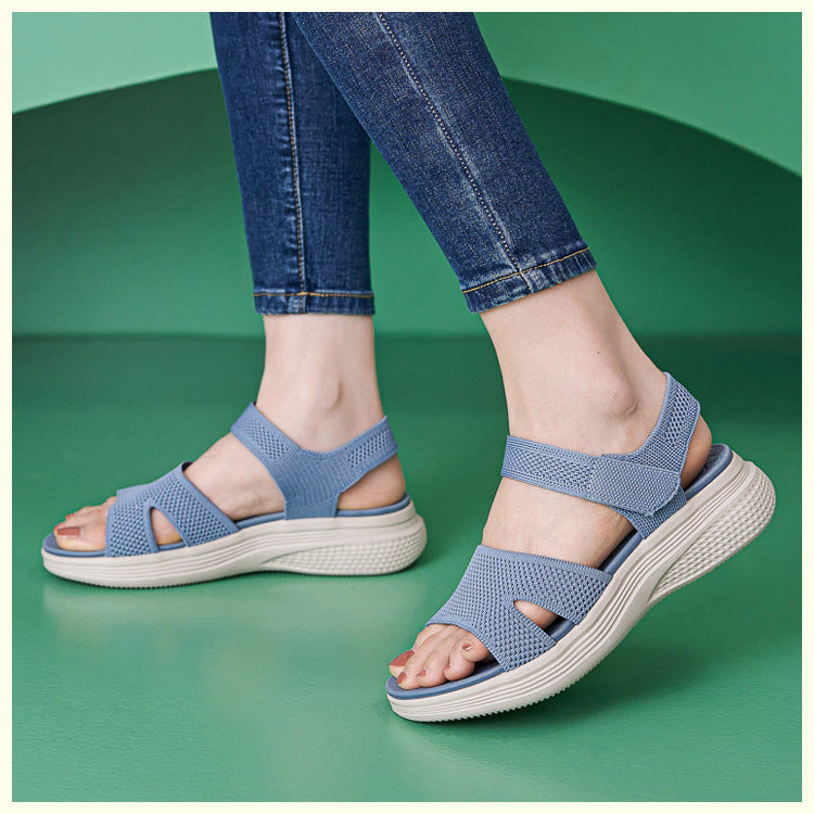 Chunky Platform Sandals for Women, Summer Beach Slides with Thick Sole