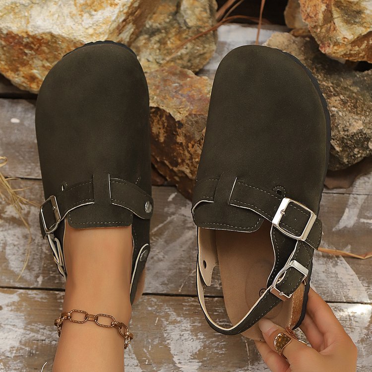 Closed-Toe Sandals for Women - Comfortable Back Strap Clogs with Arch Support