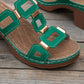 Chunky Heel Slide Sandals for Women - Lightweight Platform Summer Slippers