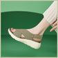 Orthopedic Walking Sandals for Women, Thick Sole Velcro Arch Support Slides