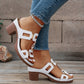 Chunky Heel Slide Sandals for Women - Lightweight Platform Summer Slippers