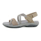 Elastic Sport Sandals for Women, Stretchy Velcro Athletic Walking Slides