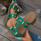 Chunky Heel Slide Sandals for Women - Lightweight Platform Summer Slippers