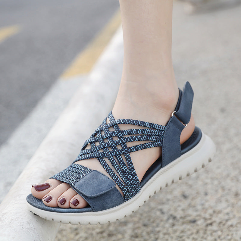 Comfort Sport Sandals, Elastic Strap Lightweight Walking Summer Slides