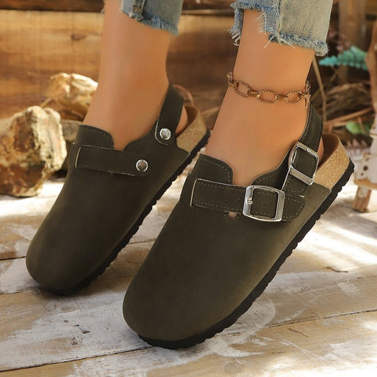 Closed-Toe Sandals for Women - Comfortable Back Strap Clogs with Arch Support