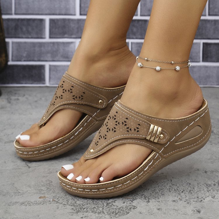 Platform Sandals for Women - Comfortable Wedge Flip Flops