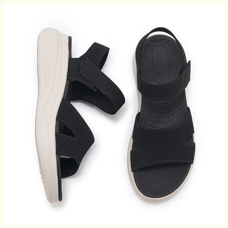 Chunky Platform Sandals for Women, Summer Beach Slides with Thick Sole