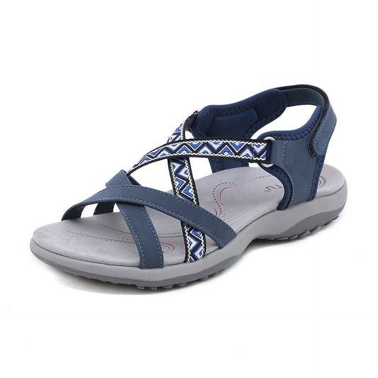 Flat Sport Sandals for Women, Athletic Comfort Durable All-Day Walking Shoes